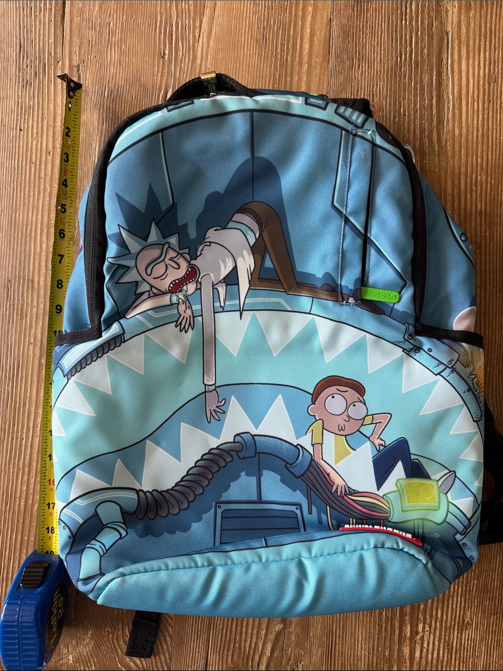 Sprayground Blue Rick and Morty Graphic Backpack